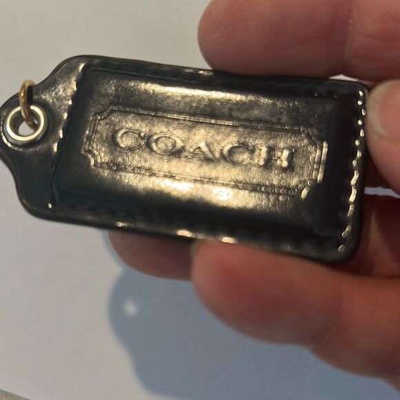 COACH  Black Leather Hang Tag - Picture 2 of 4